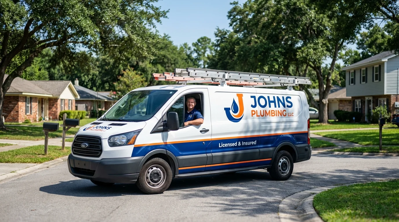 Johns Plumbing LLC service van in Waianae, HI
