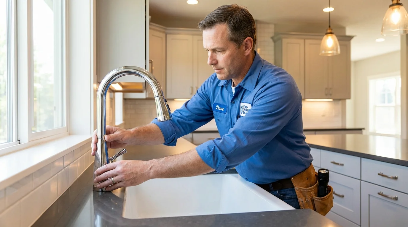 Kitchen faucet installation by Johns Plumbing LLC in Waianae